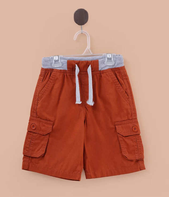 baby boys cargo shorts front view