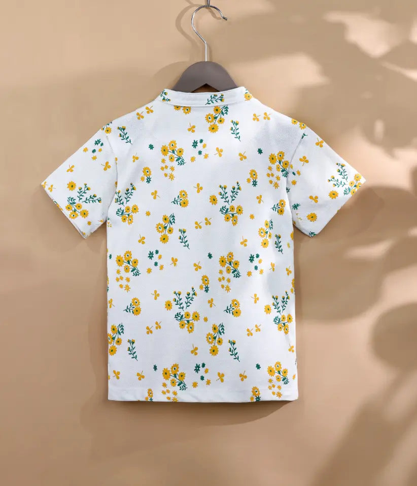 baby-boys-white-yellow-floral-mandarin-collar-polo-6-36 months-back-view