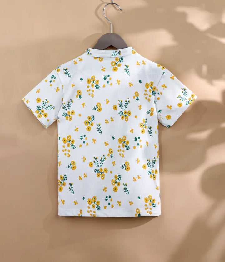 baby-boys-white-yellow-floral-mandarin-collar-polo-6-36 months-back-view