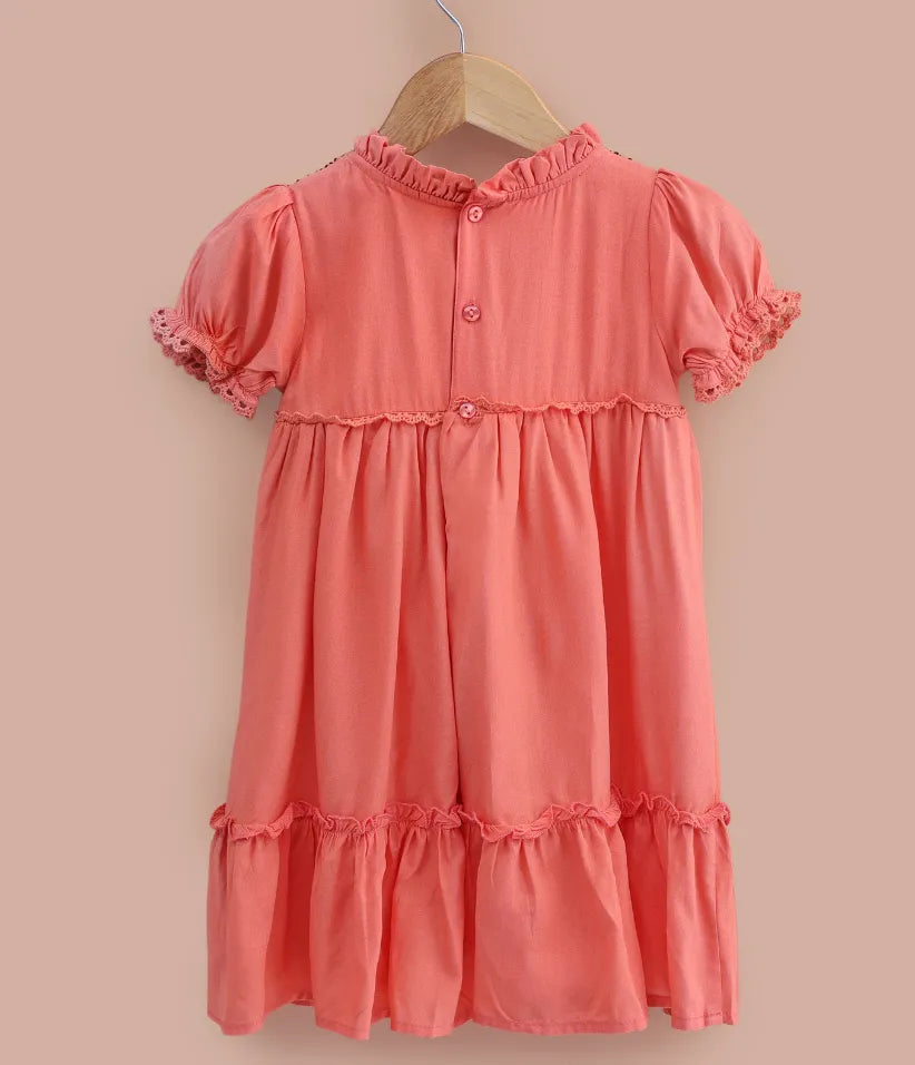 baby girls smocked cotton dress