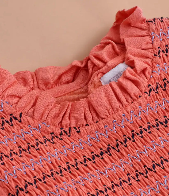 baby girls smocked cotton dress
