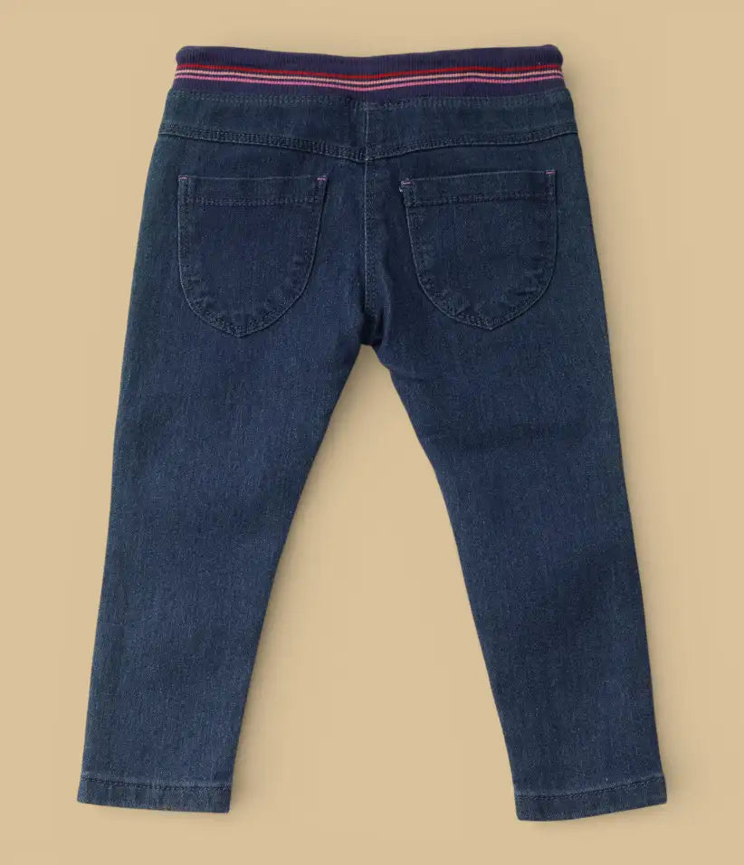 baby girls embroidered pull-on pants 6-36 months back view