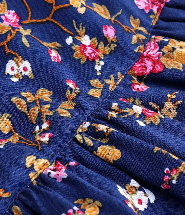 baby girls floral ruffle cotton dress