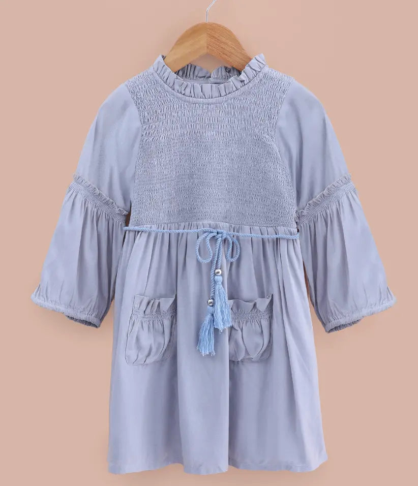 baby girls smocked cotton dress