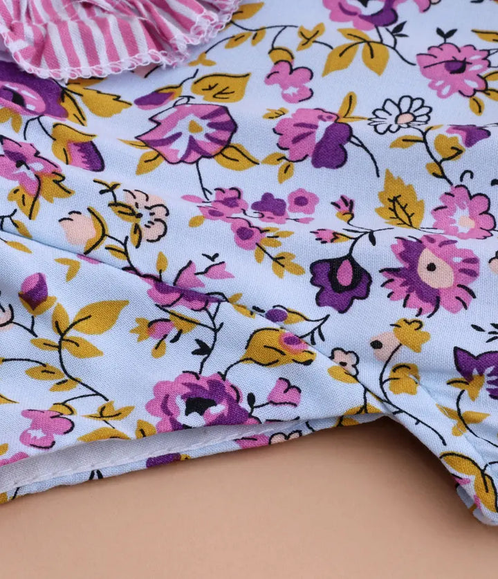 baby girls floral ruffle cotton dress