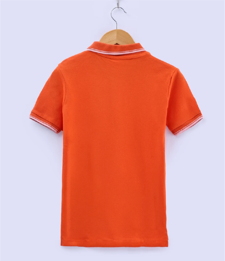 boys polo t-shirt back view