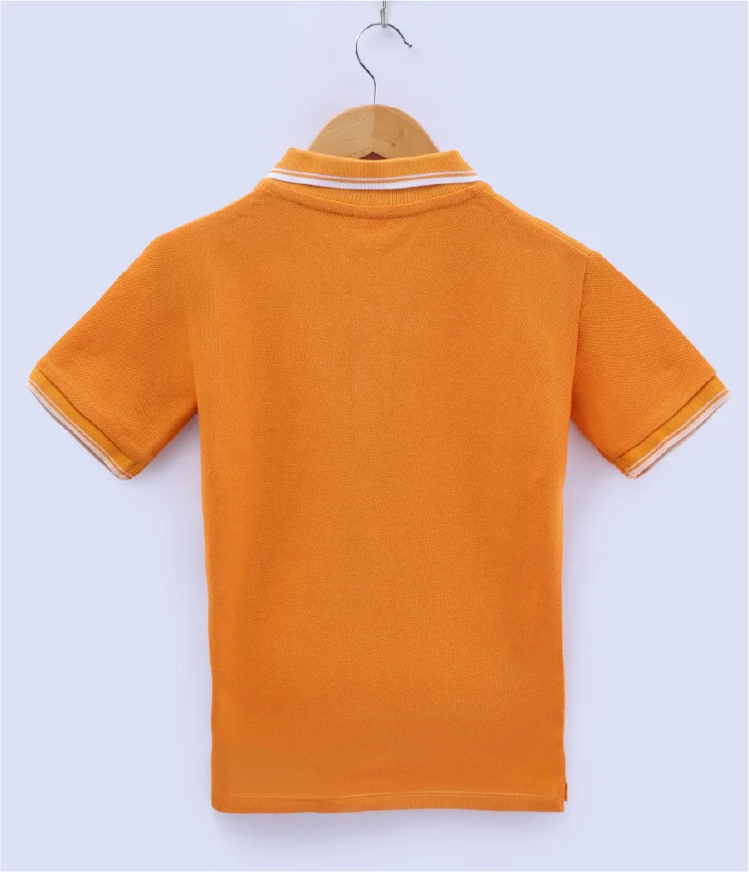 boys polo t-shirt back view