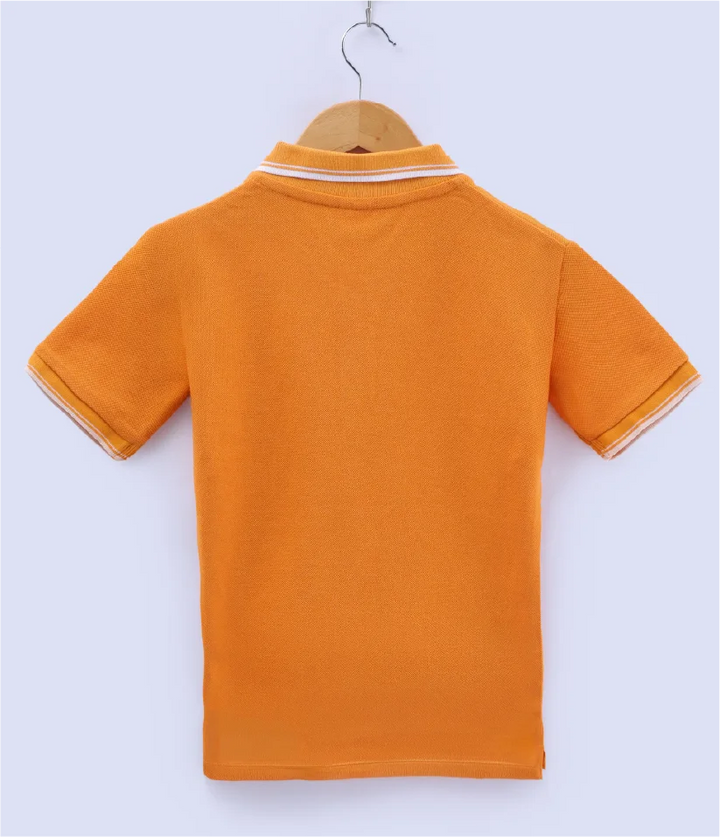boys polo t-shirt back view