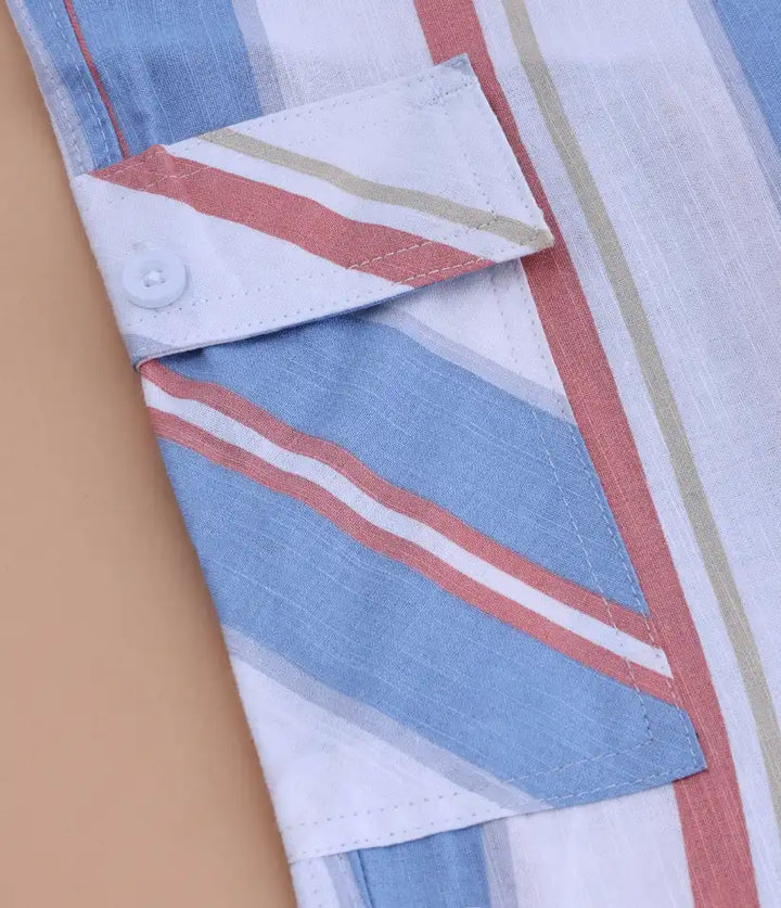 boys striped cotton co-ord set 9-16 years details