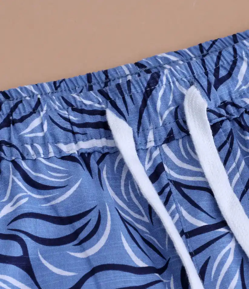 boys cotton hawaiian shirt and shorts set 3-8 years shorts view