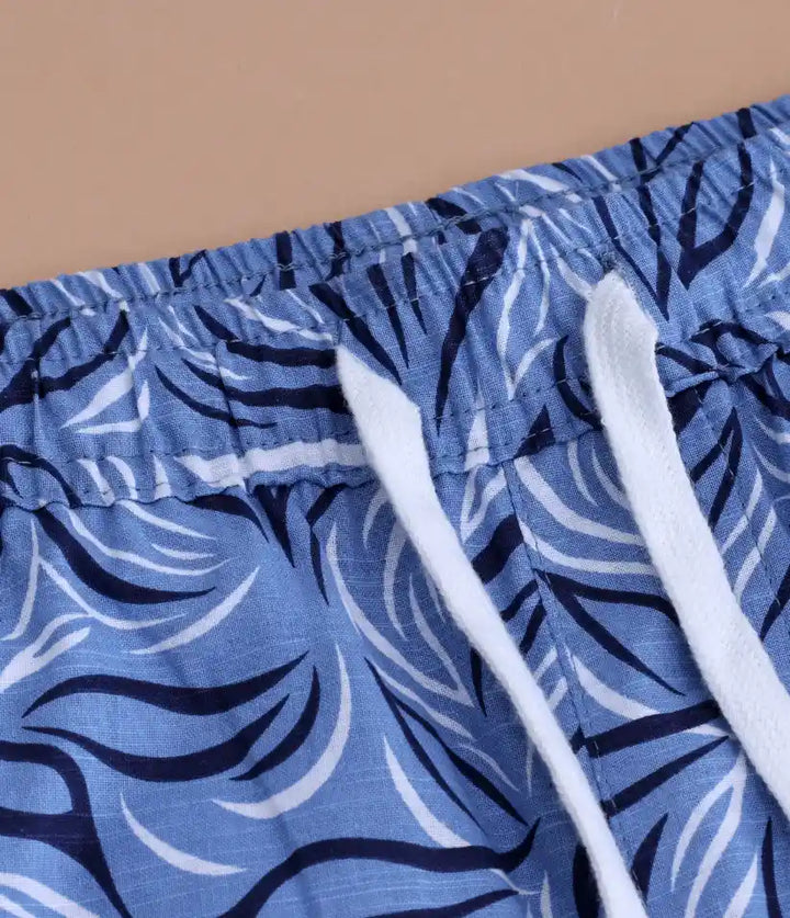 boys cotton hawaiian shirt and shorts set 3-8 years shorts view