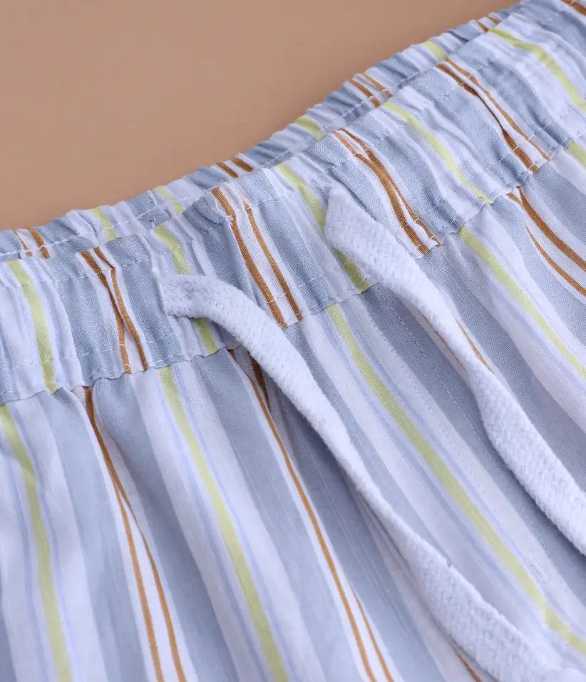 boys striped cotton co-ord set 3-8 years shorts view