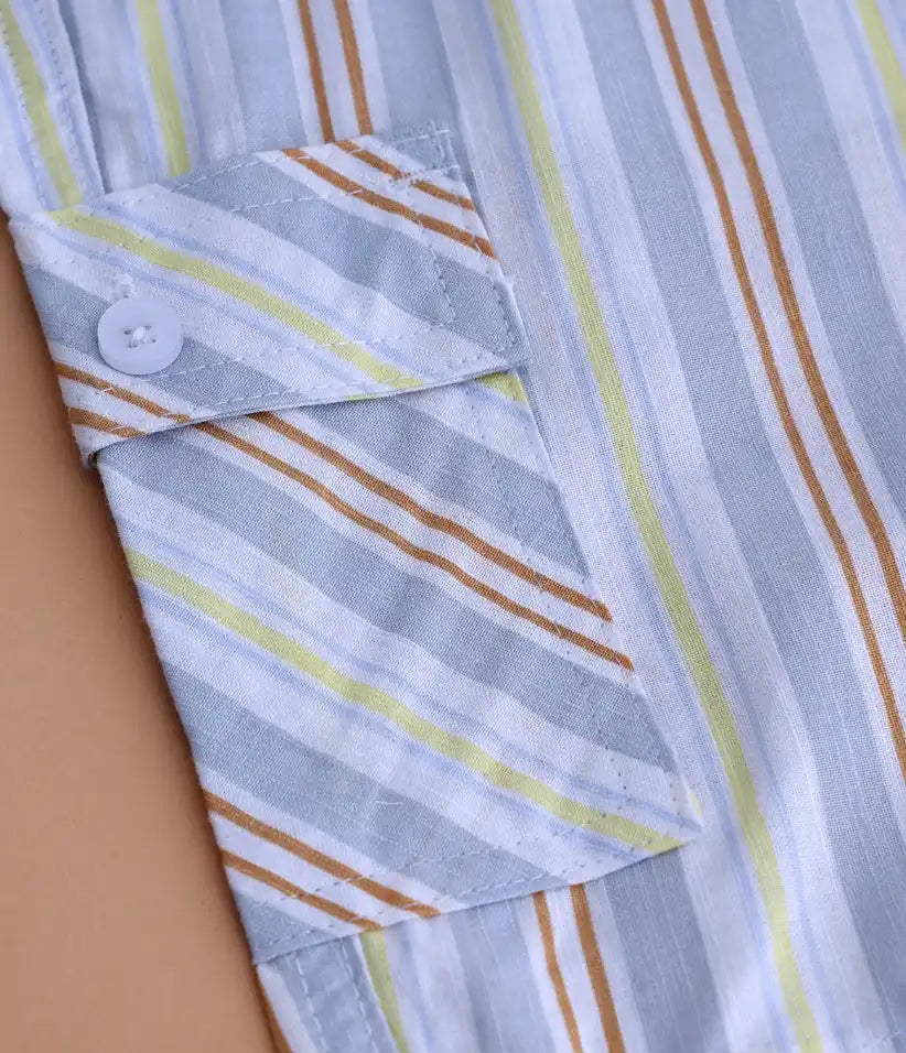 baby boys striped cotton co-ord set 6-36 months details