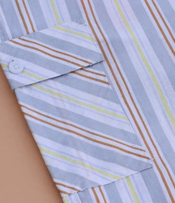boys striped cotton co-ord set 9-16 years details