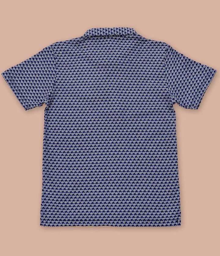 boys geometric print polo t-shirt