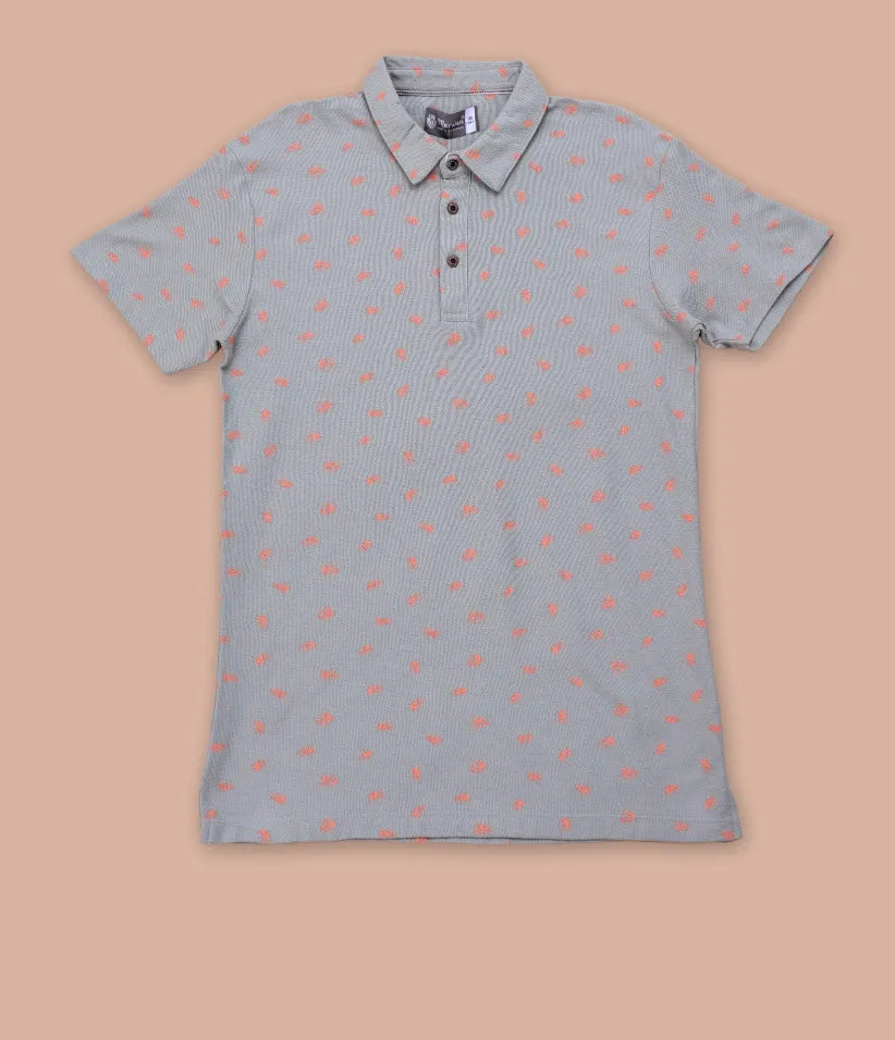 boys graphic polo t-shirt front view