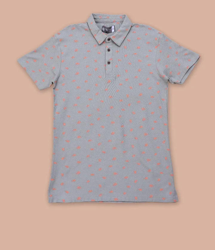 boys graphic polo t-shirt front view