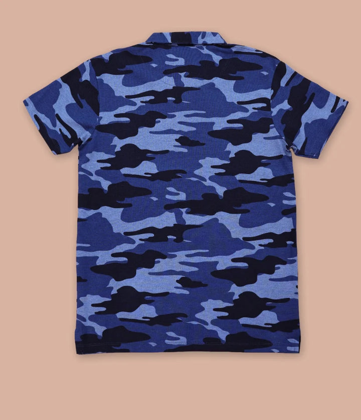boys camo polo t-shirt