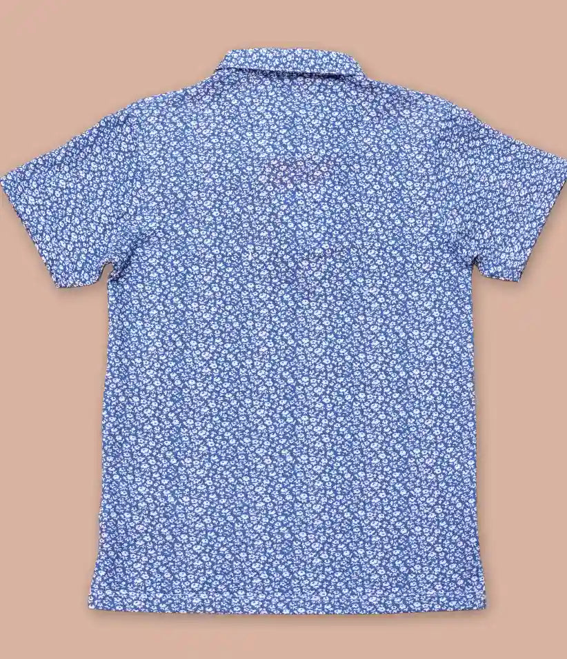boys floral polo t-shirt
