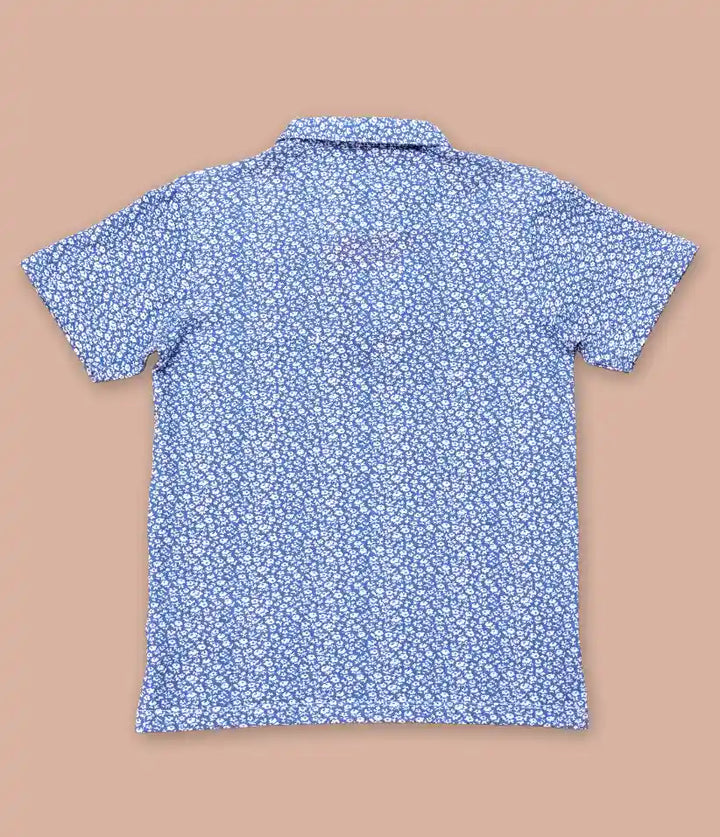 boys floral polo t-shirt