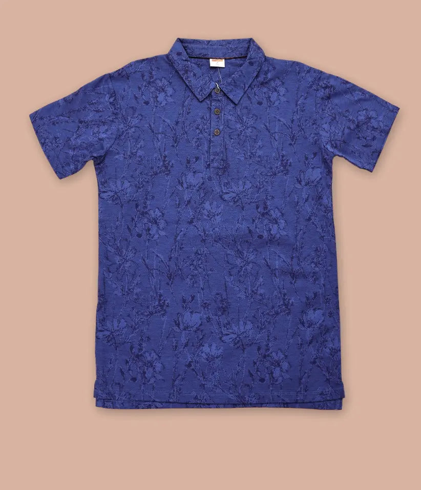 boys graphic polo t-shirt front view