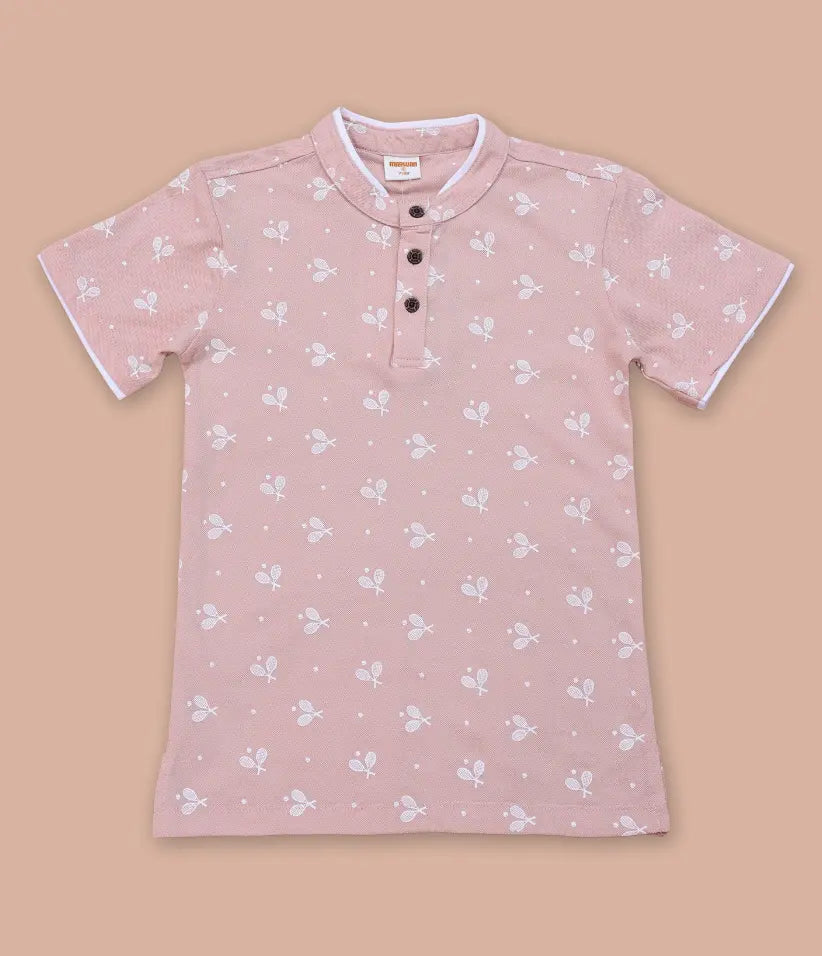 boys tennis polo t-shirt front view
