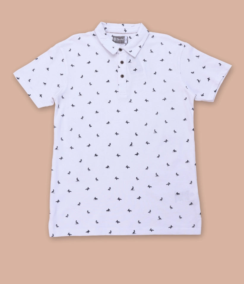 boys graphic polo t-shirt front view#color_white-graphic
