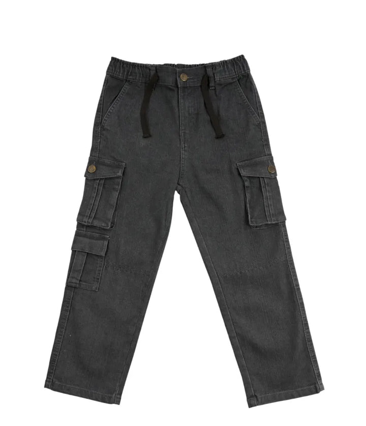 boys denim cargo jeans 3-8 years front view