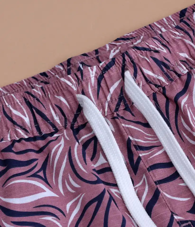 boys cotton hawaiian shirt and shorts set 3-8 years shorts view