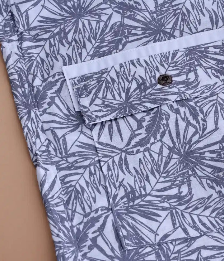 boys cotton hawaiian shirt and shorts set 9-16 years pocket