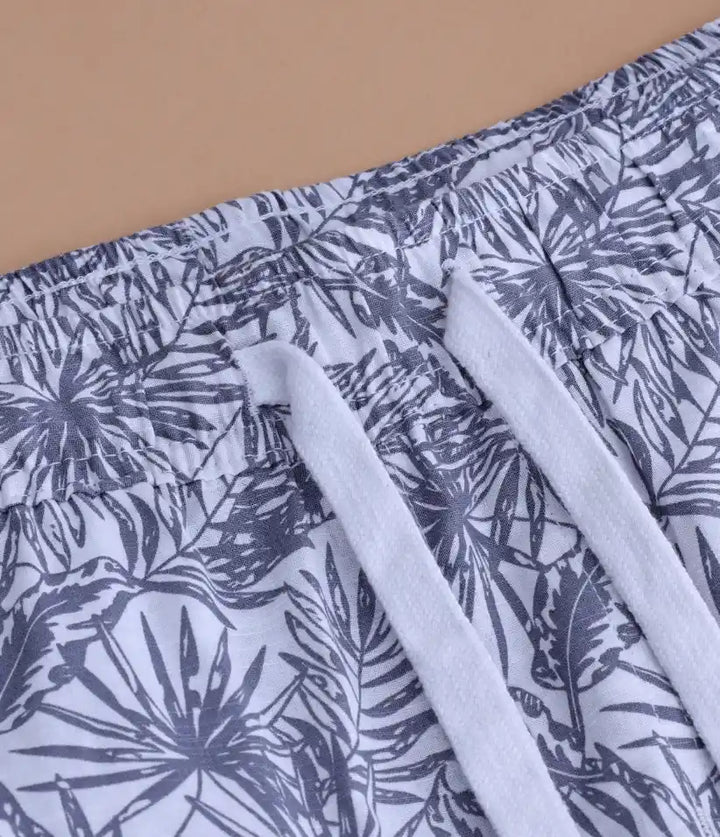 boys cotton hawaiian shirt and shorts set 9-16 years shorts view
