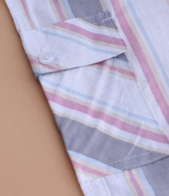 boys striped cotton co-ord set 3-8 years details
