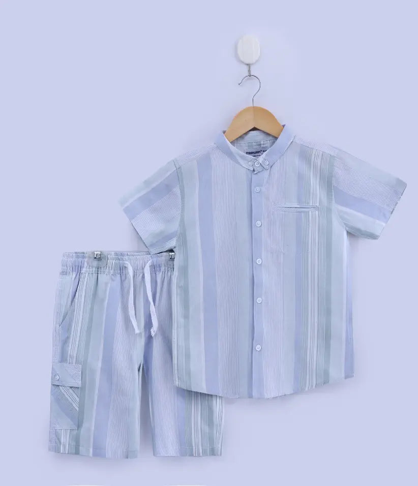 boys striped cotton co-ord set 3-8 years