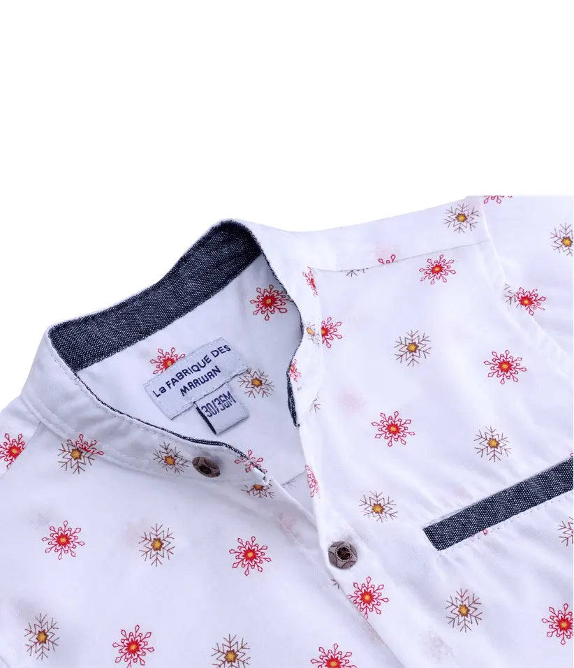 boys mandarin collar shirt