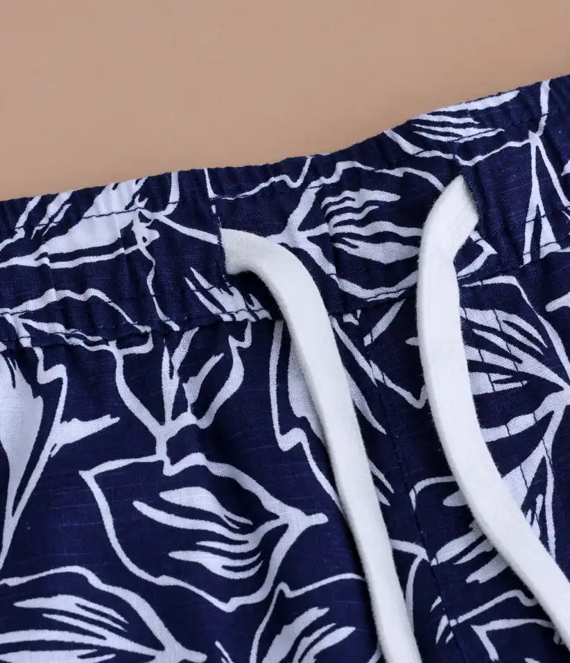 boys cotton hawaiian shirt and shorts set 9-16 years shorts view