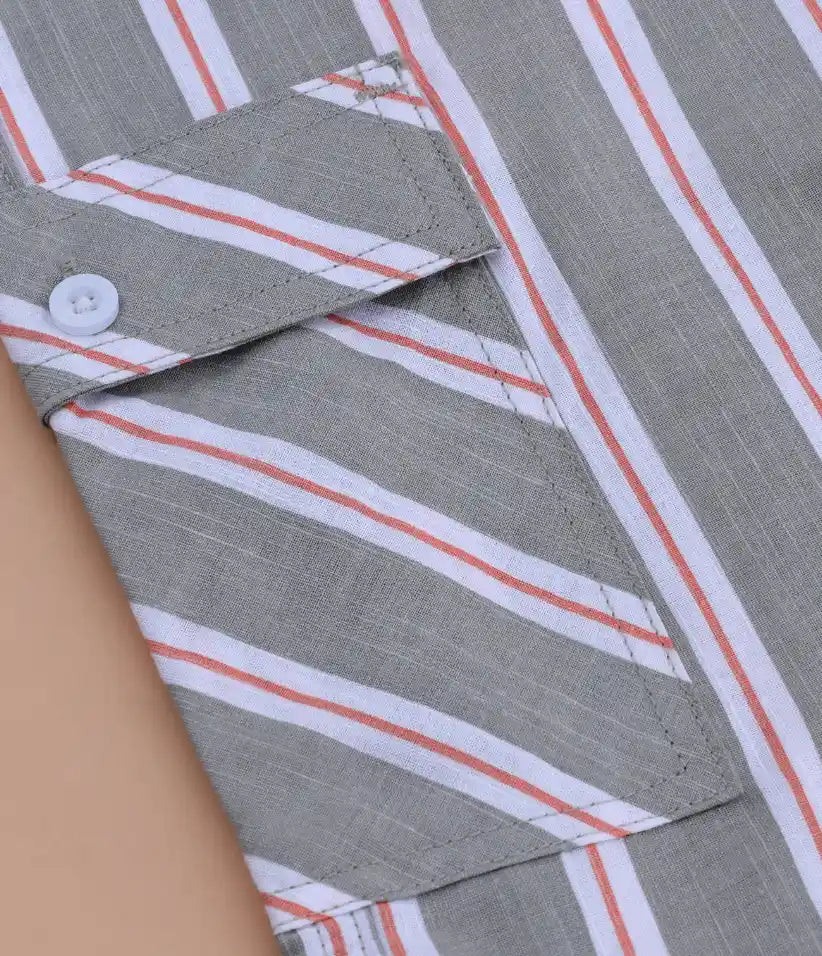 boys striped cotton co-ord set 9-16 years details