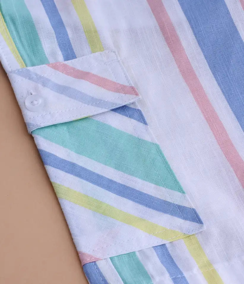 boys striped cotton co-ord set 3-8 years details