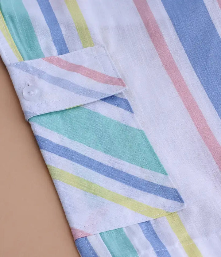 boys striped cotton co-ord set 3-8 years details