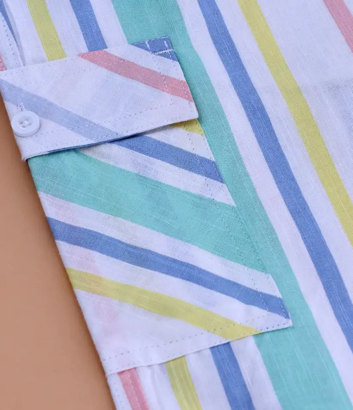 boys striped cotton co-ord set 9-16 years details