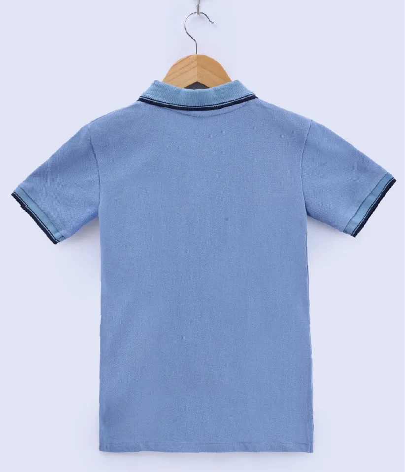 boys polo t-shirt back view