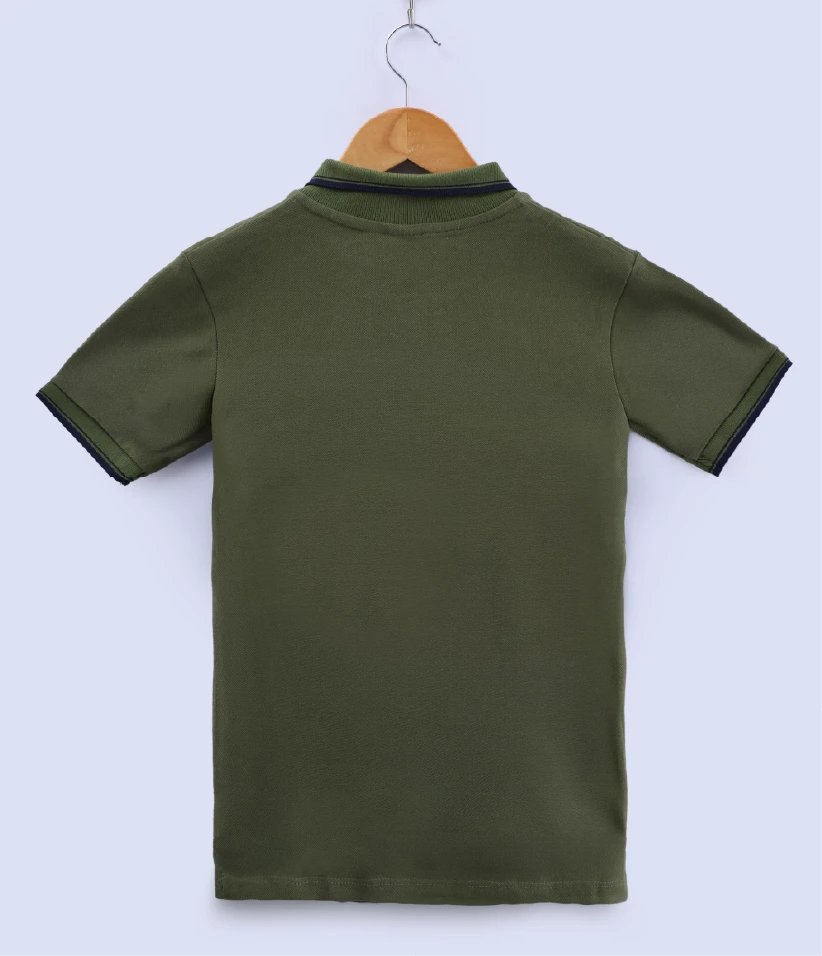 boys polo t-shirt back view