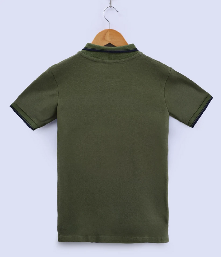 boys polo t-shirt back view