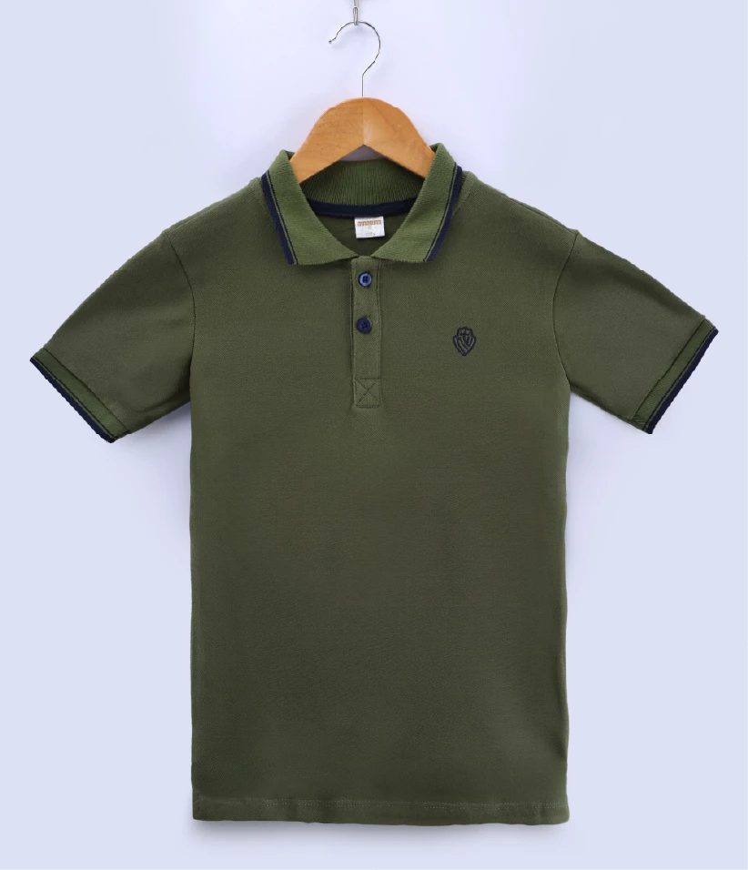 boys polo t-shirt front view