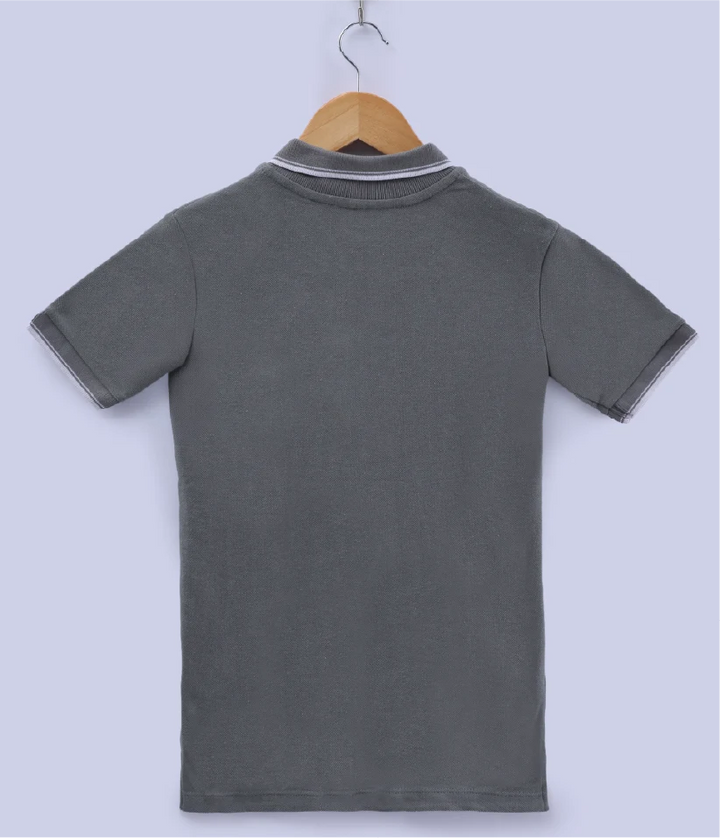 boys polo t-shirt back view
