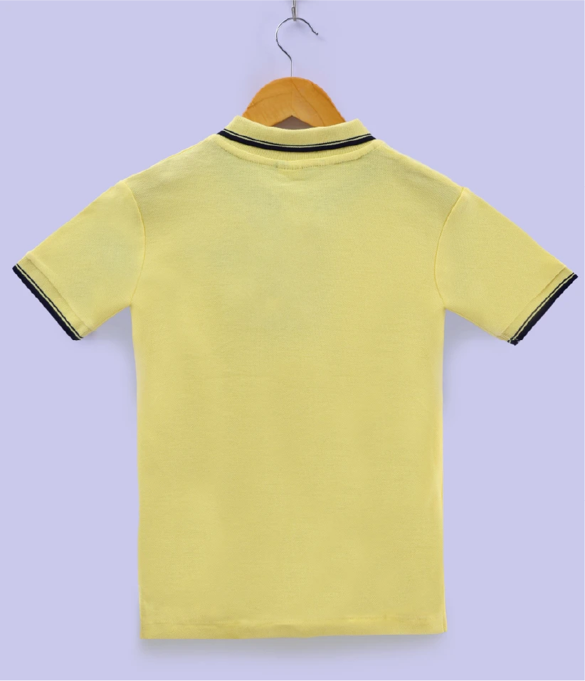 boys polo t-shirt back view