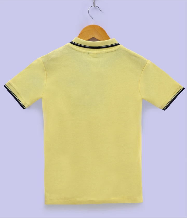 boys polo t-shirt back view