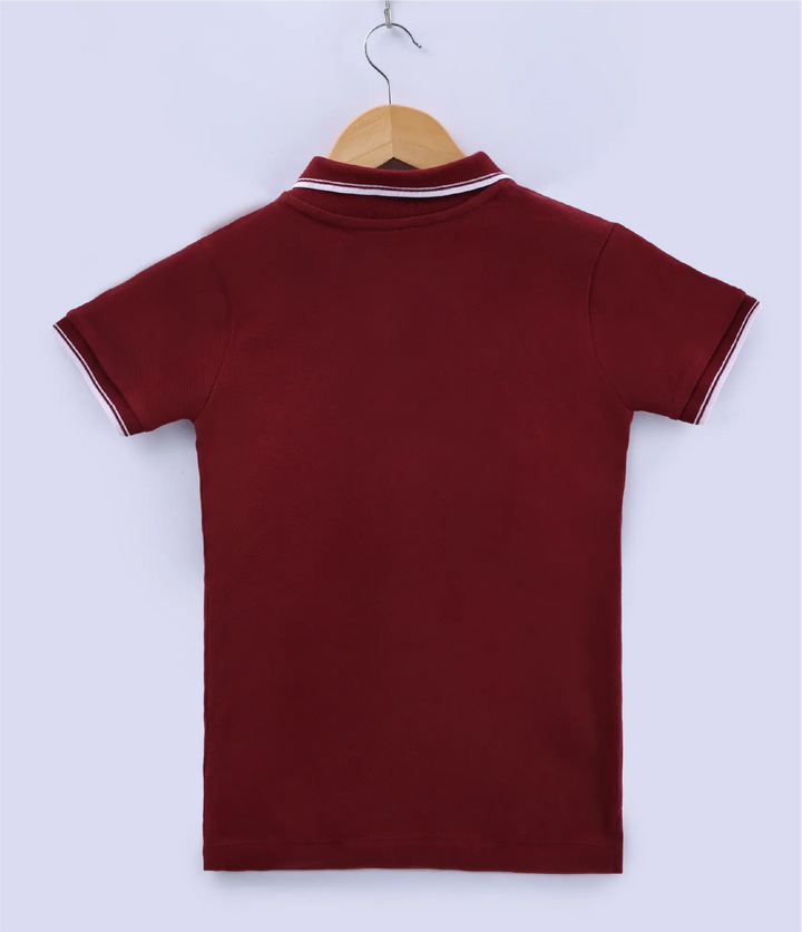 boys polo t-shirt back view