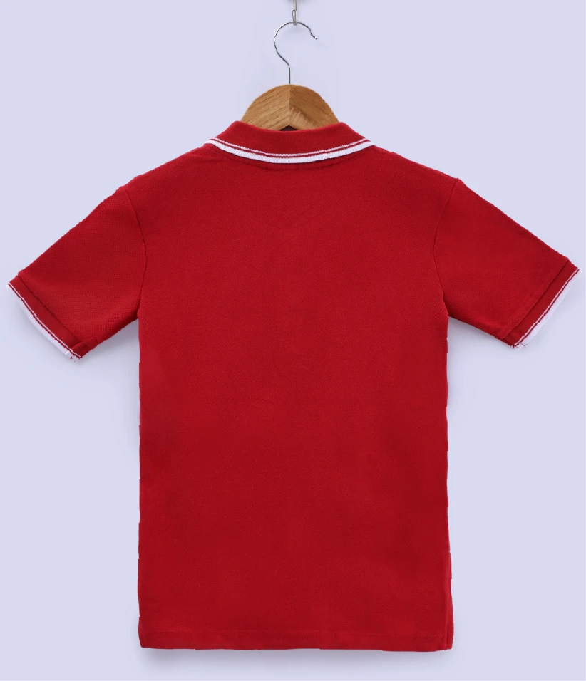 boys polo t-shirt back view