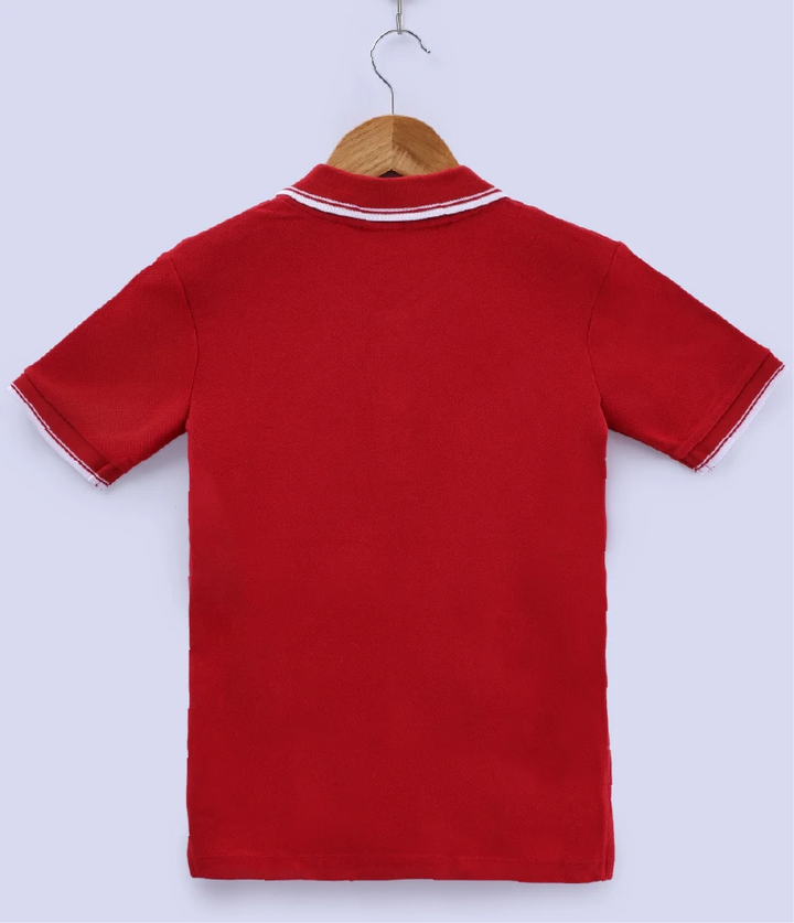boys polo t-shirt back view