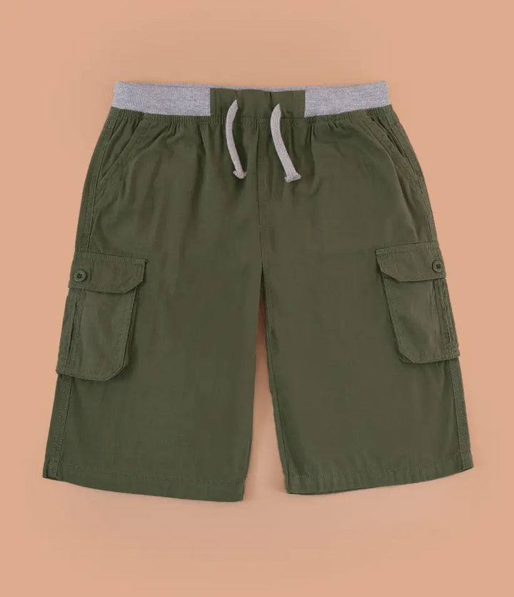 boys cargo shorts front view